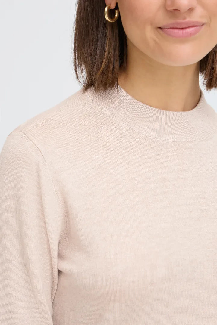 Fransa Mary SS Pullover - Oatmeal