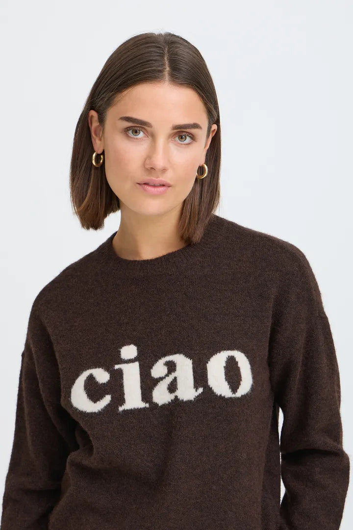Fransa Florence Pullover - Hot Fudge