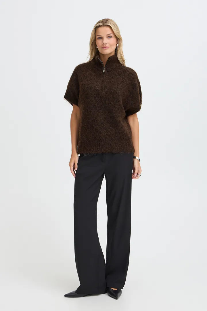 Fransa Naelle Waistcoat - Hot Fudge