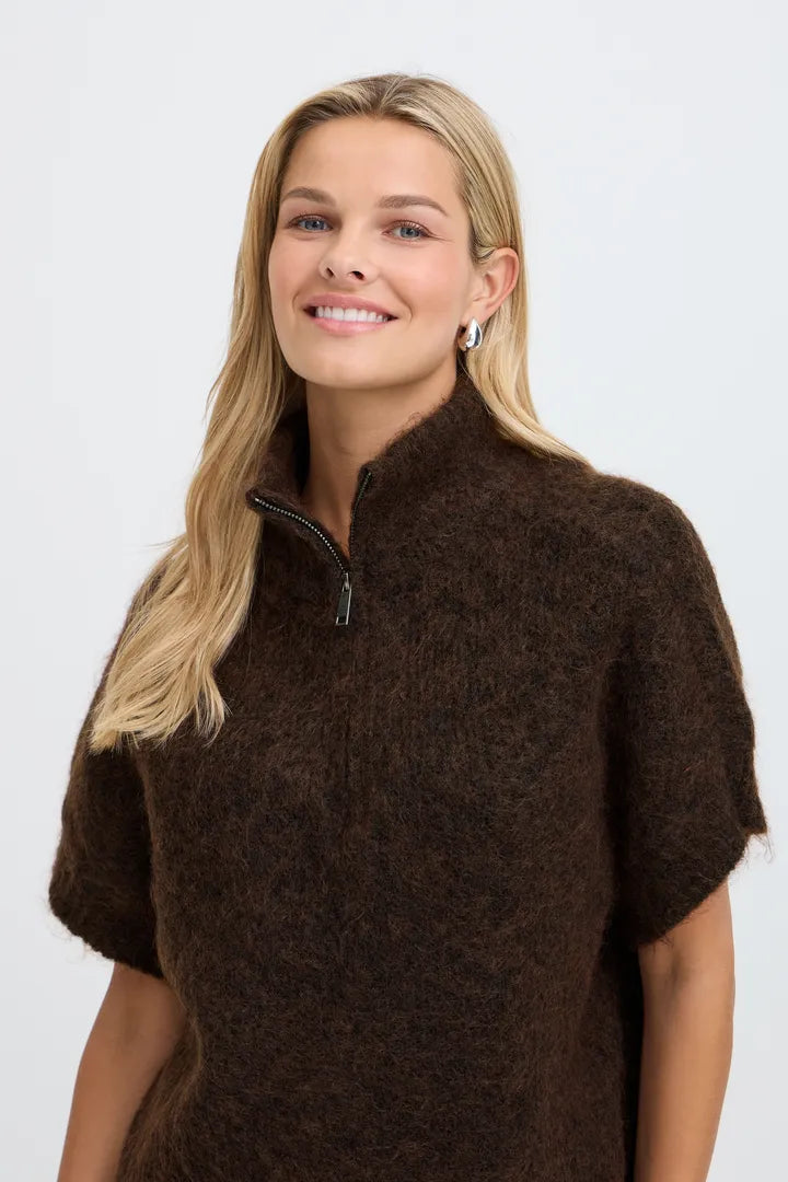Fransa Naelle Waistcoat - Hot Fudge