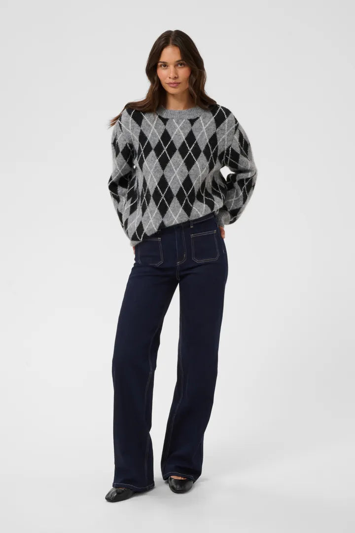 Kaffe Brook High Waist Reg Fit Jeans - Dark Blue
