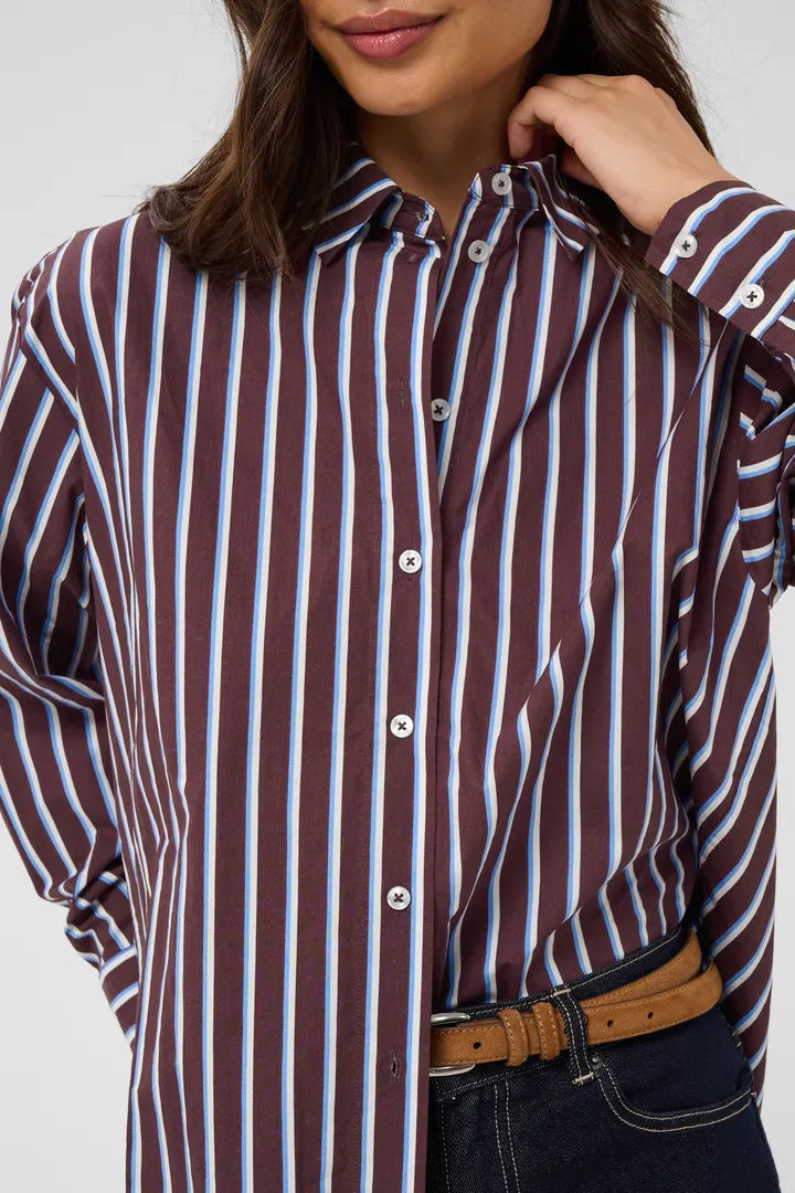 Kaffe Gavina Shirt - Fudge Chalk