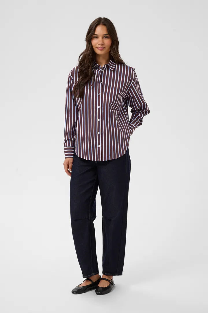 Kaffe Gavina Shirt - Fudge Chalk