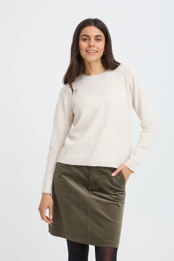 Fransa Fia Pullover - Oatmeal