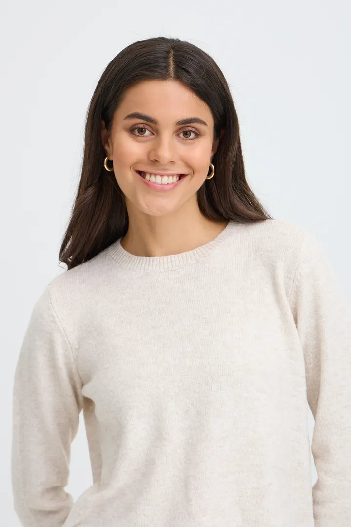 Fransa Fia Pullover - Oatmeal