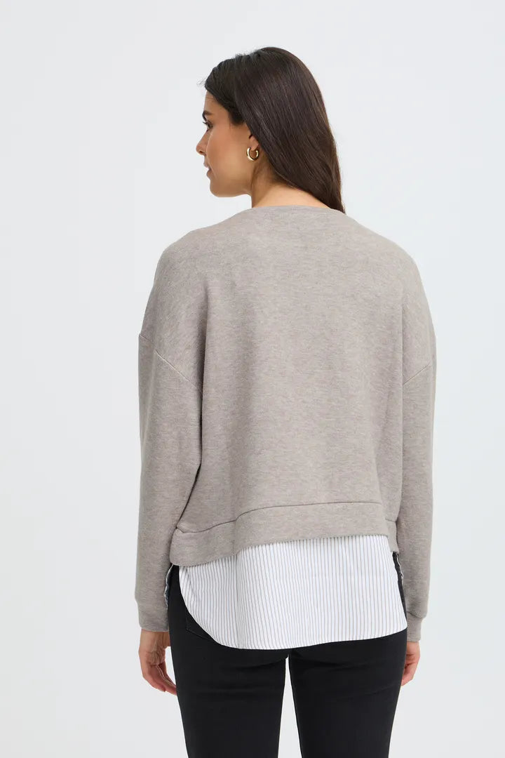Fransa Jalani Pullover - Driftwood
