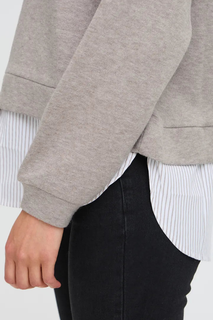 Fransa Jalani Pullover - Driftwood