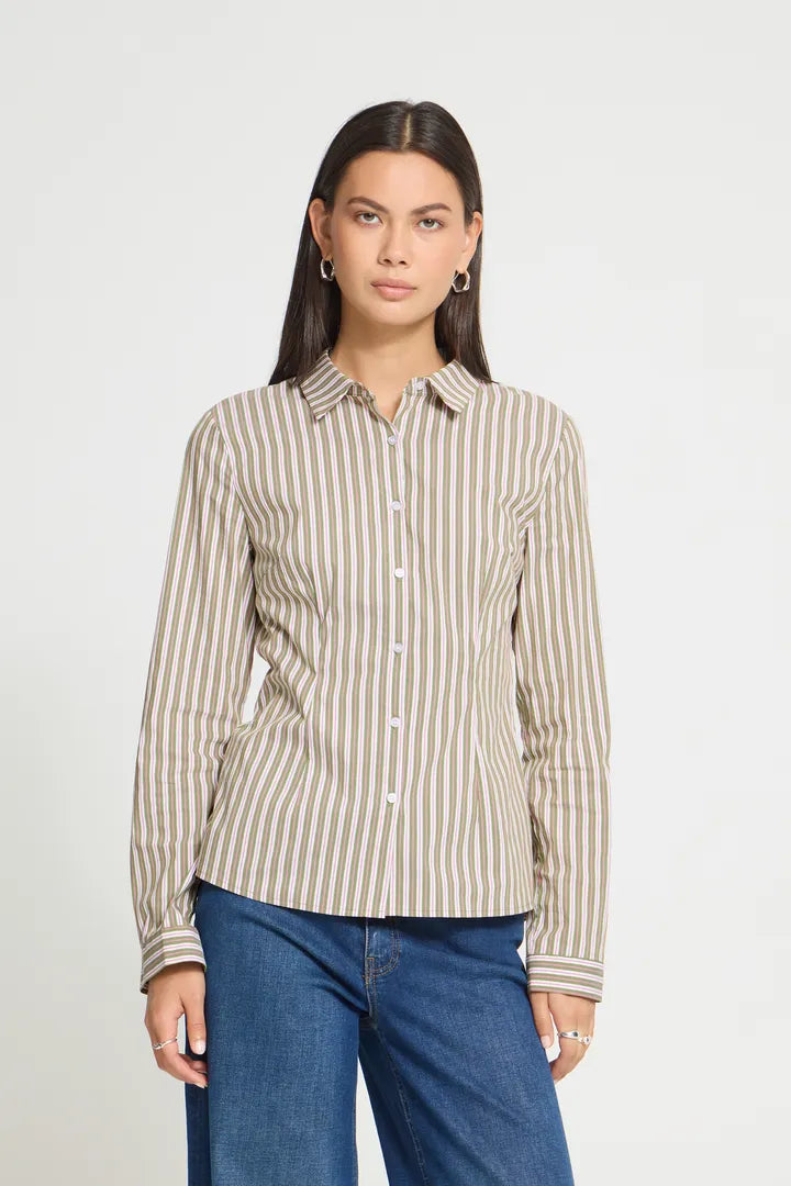 ICHI Dima Stripe Shirt - Calla