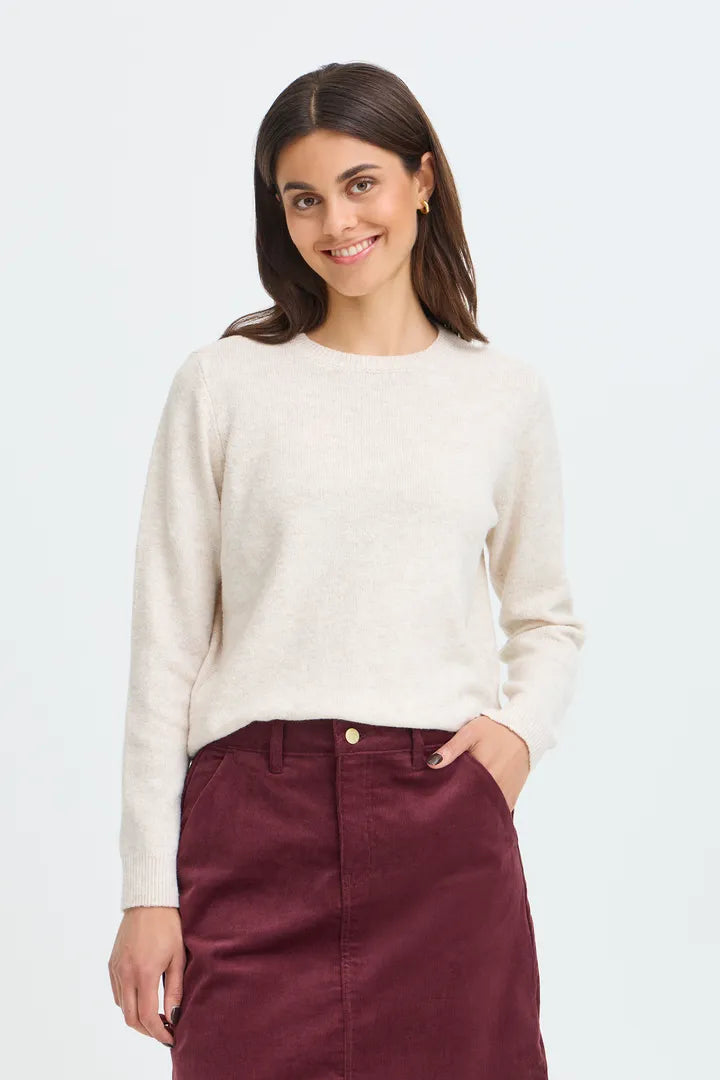 Fransa Fia Pullover - Oatmeal