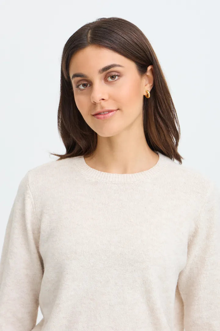 Fransa Fia Pullover - Oatmeal