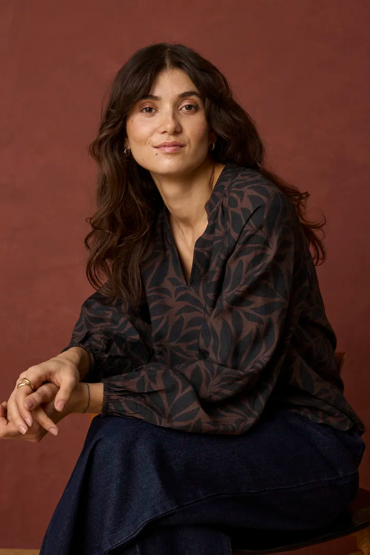 Fransa Ariana Blouse - Hot Fudge