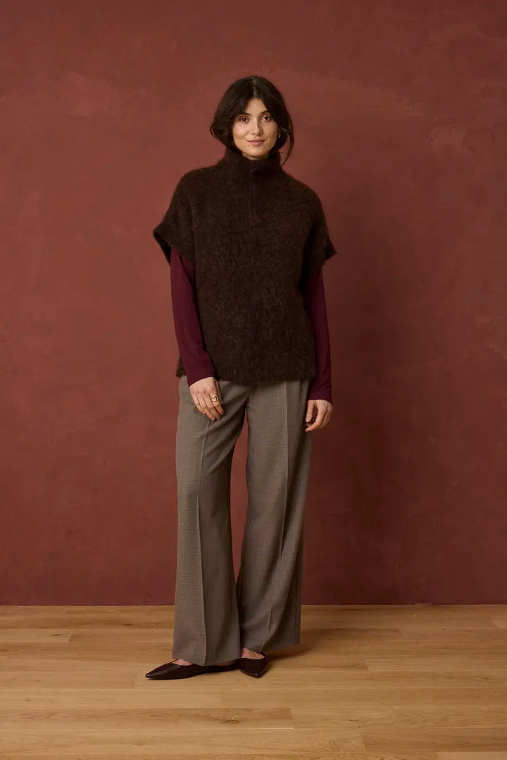 Fransa Naelle Waistcoat - Hot Fudge