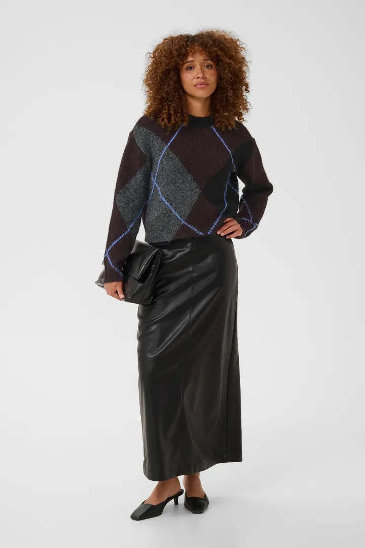 Kaffe Grith Knit Pullover - Dark grey melange / Fudge