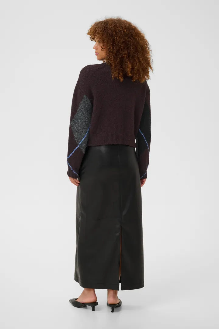 Kaffe Grith Knit Pullover - Dark grey melange / Fudge