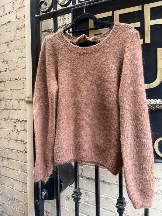 RB Sweater with Knot - Mid Brown