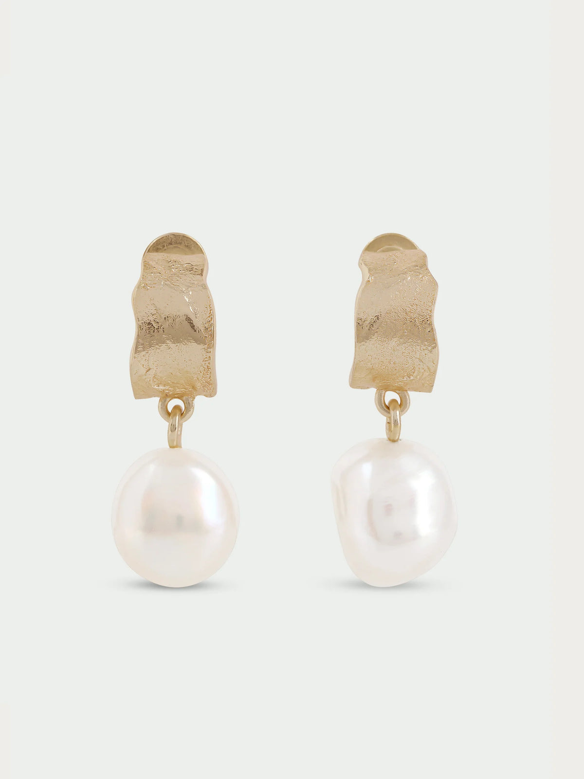 Tutti & Co Freshwater Pearl Earrings - Gold