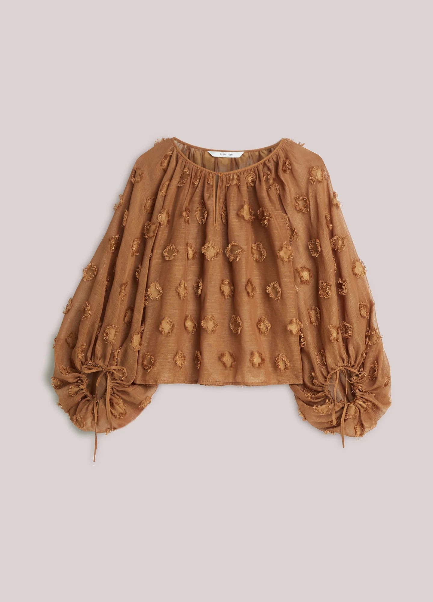 Summum Transparent Top with 3D Dots - Cinnamon