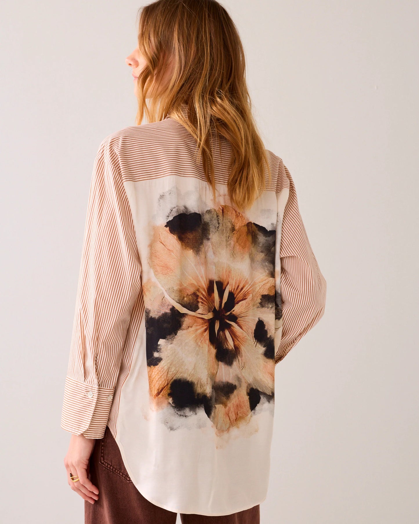 Summum Big Flower Print Shirt