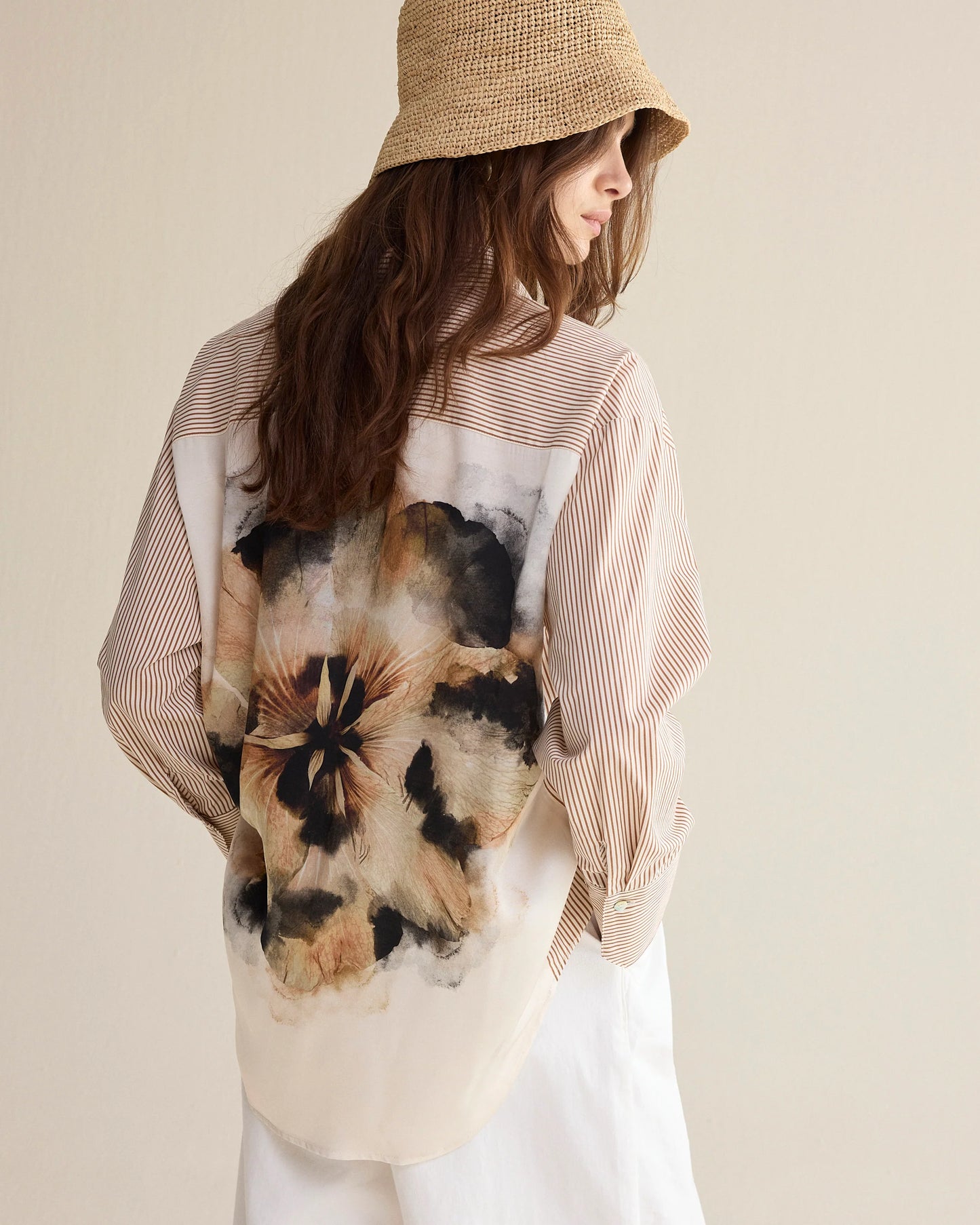 Summum Big Flower Print Shirt