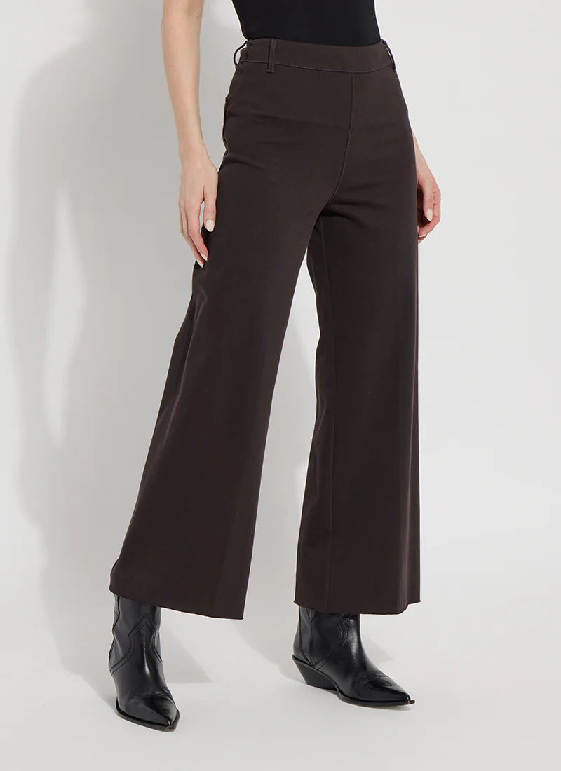 Lysse Erin Hi Waist Wide Leg Denim Pants - Double Espresso