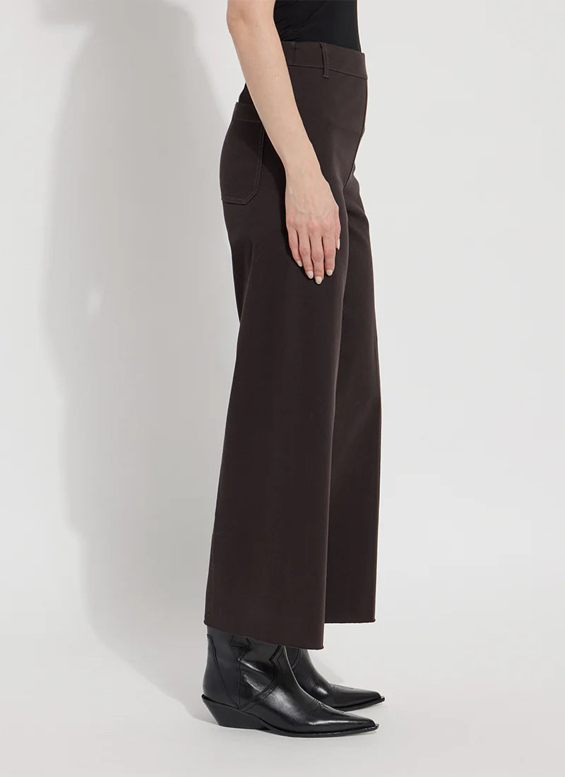 Lysse Erin Hi Waist Wide Leg Denim Pants - Double Espresso