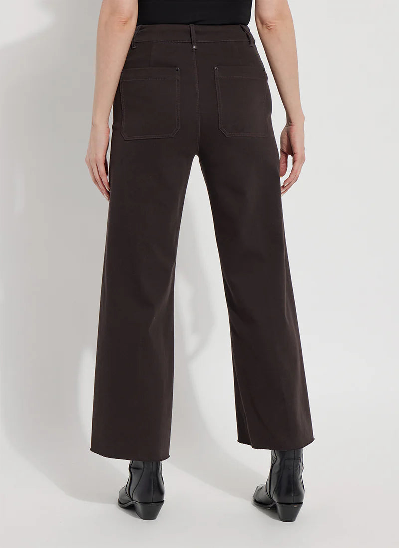 Lysse Erin Hi Waist Wide Leg Denim Pants - Double Espresso