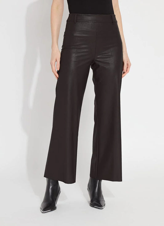 Lysse Vegan Leather Wide Leg Pants - Double Expresso