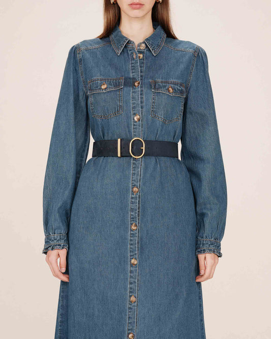 G&M Wide Belt - navy