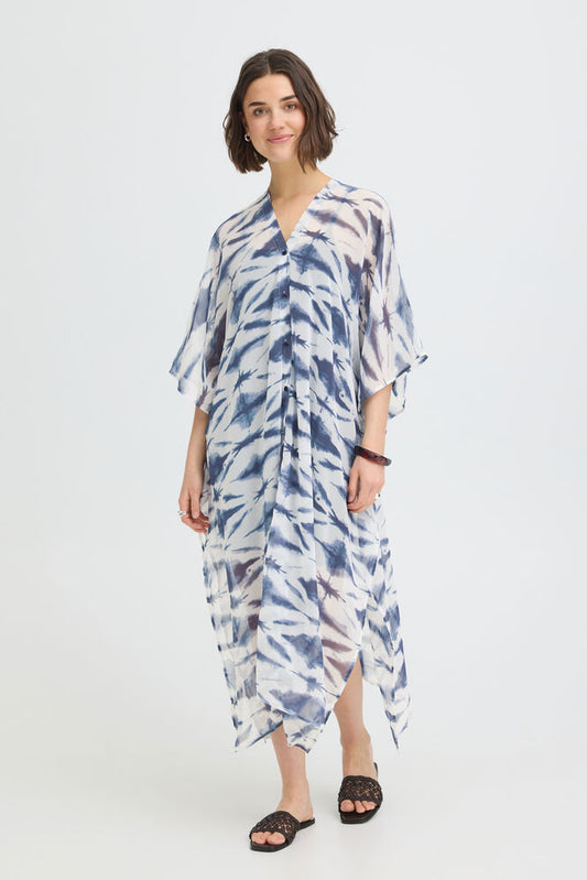 Fransa Natala Kafan - Neuvean Navy Tie Dye