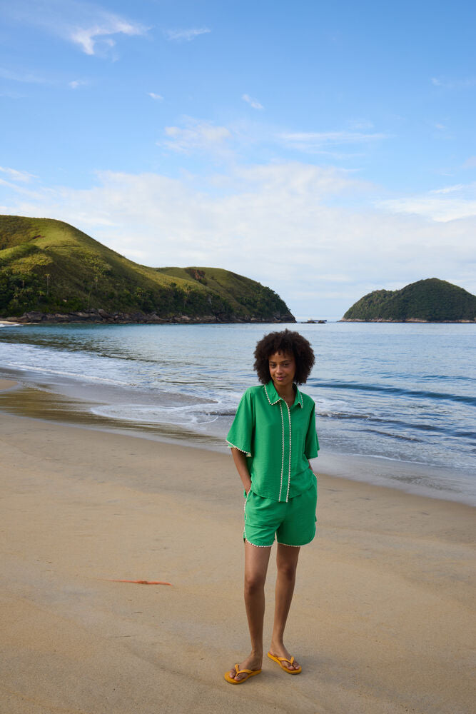 ICHI Leni Shirt - Greenbriar