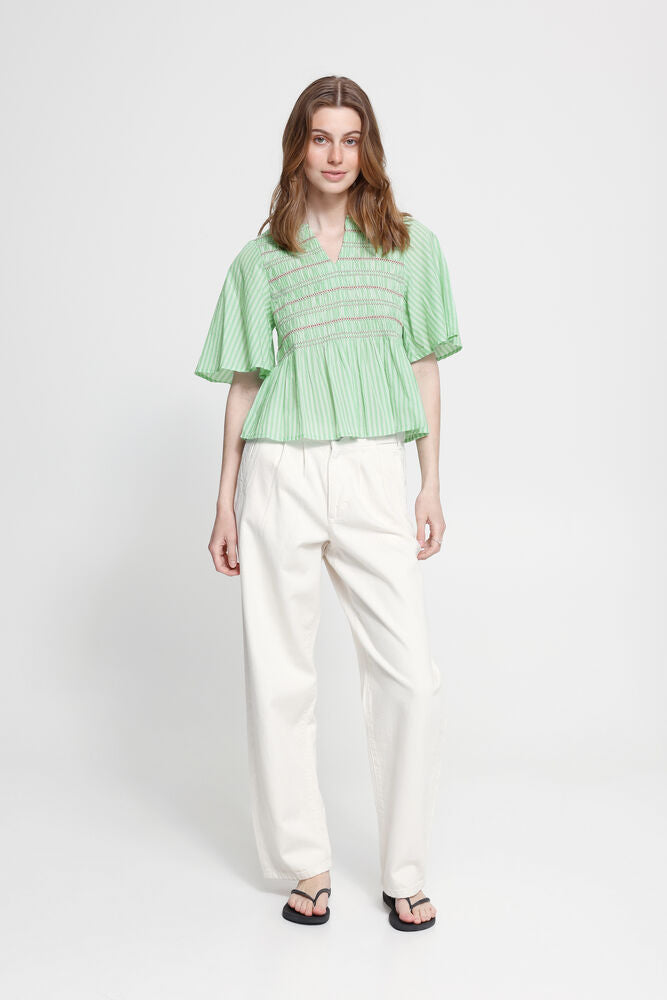 ICHI Locy Blouse - Green