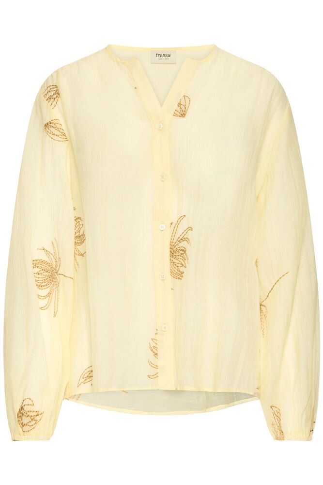 Fransa Wina Shirt - Pastel Yellow