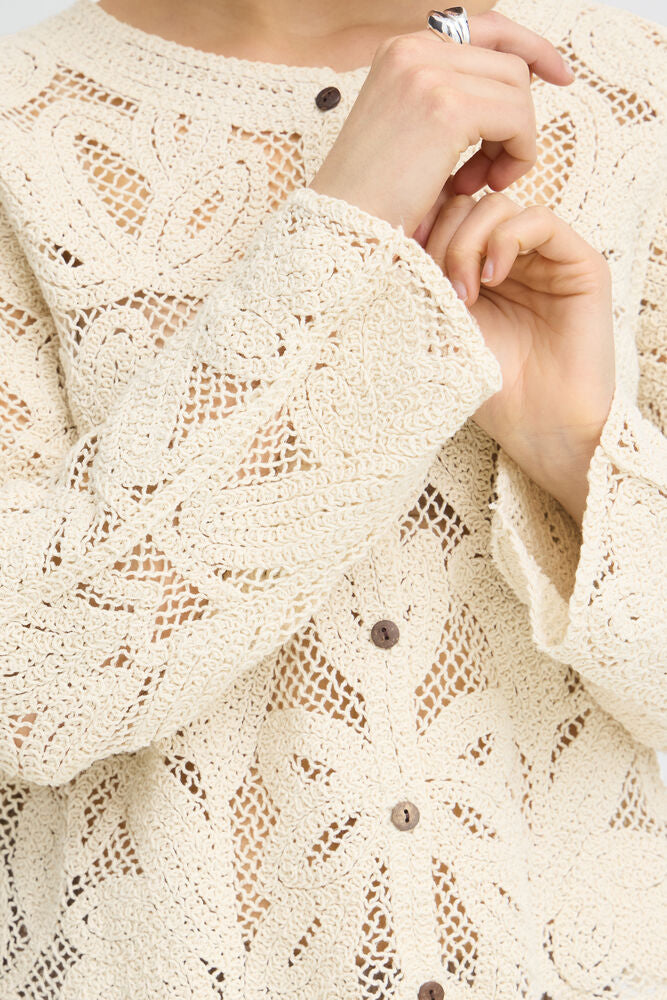 Fransa Prim Cardigan - Oatmeal