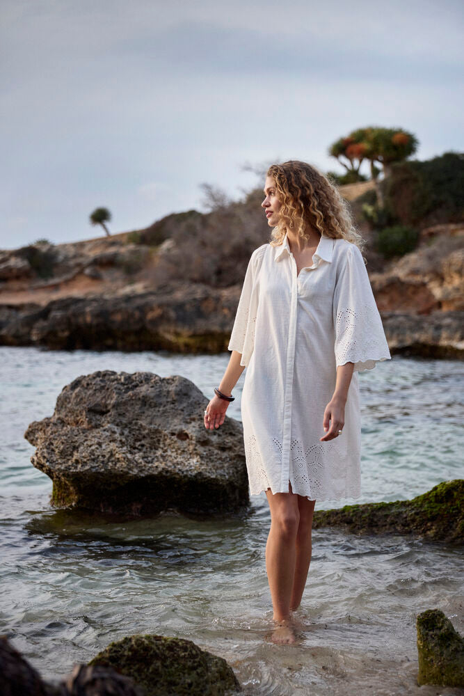 Fransa Rae Dress - Whisper White