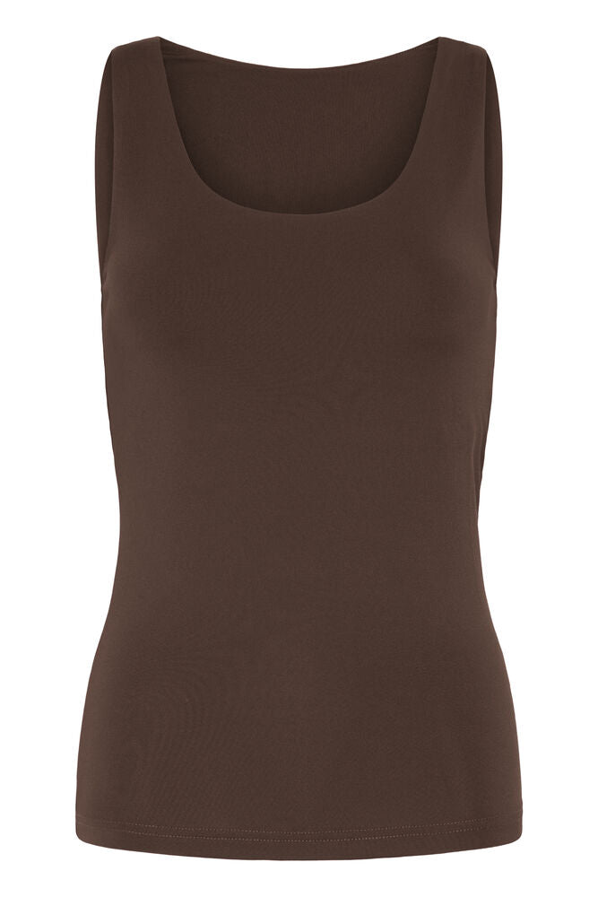 ICHI Gro Vest Top - Chocolate