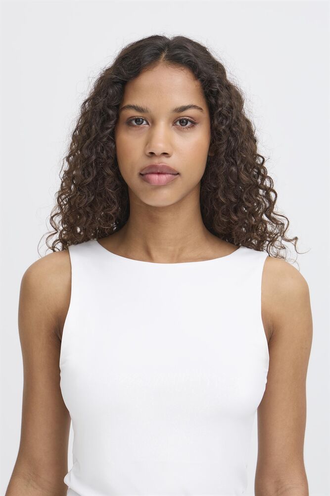 ICHI Gro Vest Top - Cloud Dancer