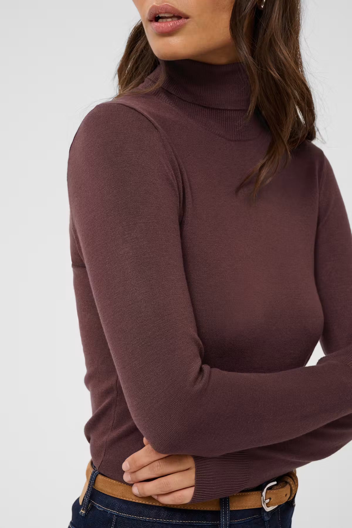 Kaffe Astrid Roll Neck - Fudge