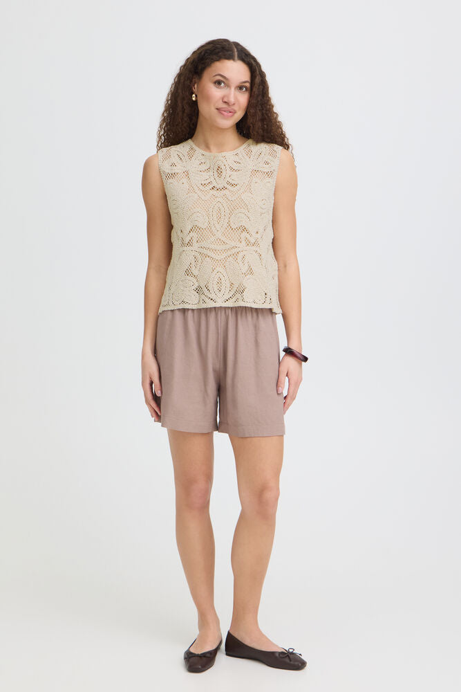 Fransa Prim Top - Oatmeal