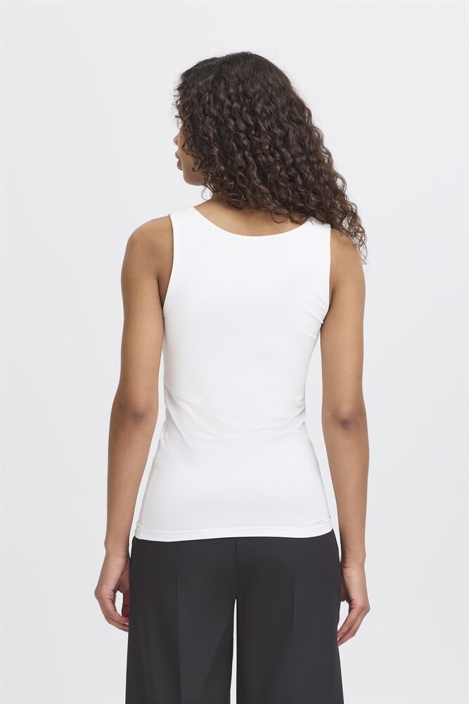 ICHI Gro Vest Top - Cloud Dancer