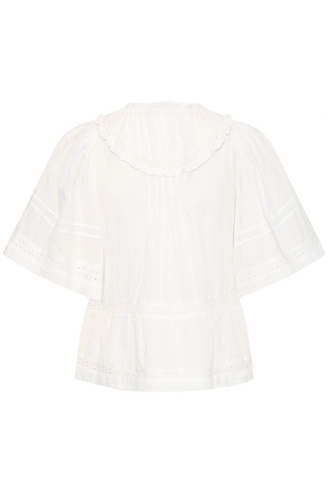 ICHI Voilana Blouse - Cloud Dancer