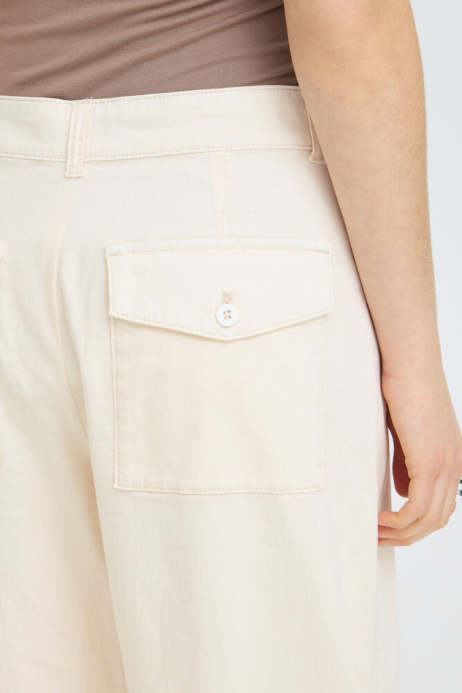 Fransa Twill Pants - Whisper White