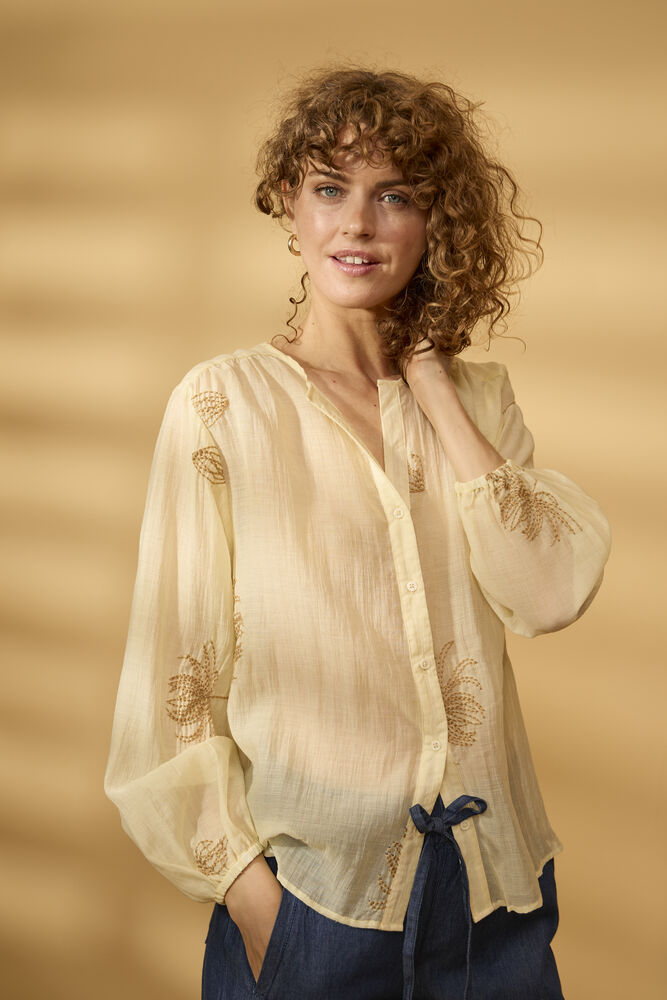 Fransa Wina Shirt - Pastel Yellow