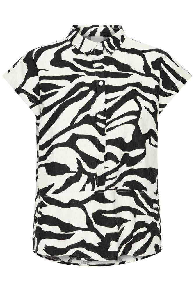 ICHI Linno Shirt - Graphic Animal