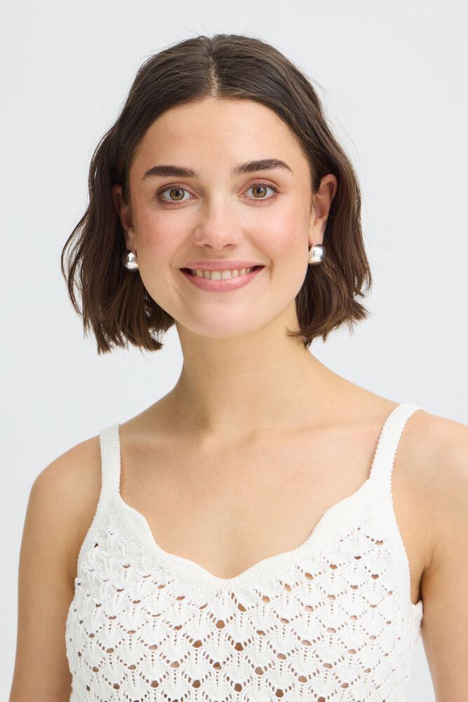 Fransa Oda Top - Whisper White