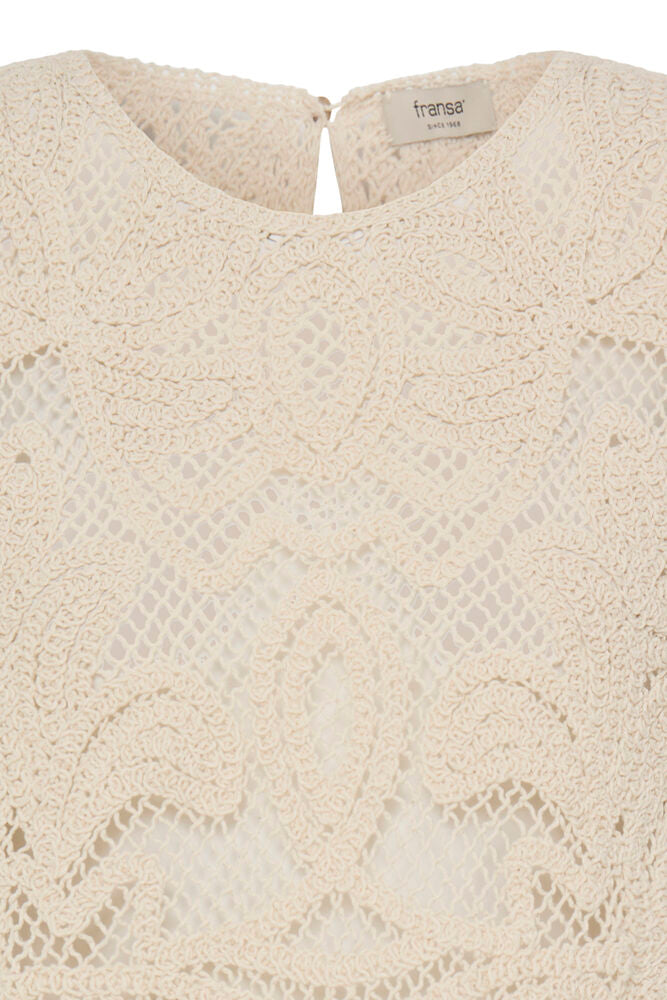 Fransa Prim Top - Oatmeal