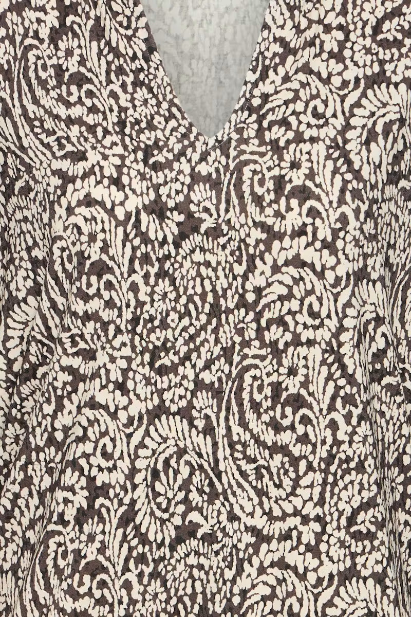 Fransa Amy Blouse - Hot Fudge