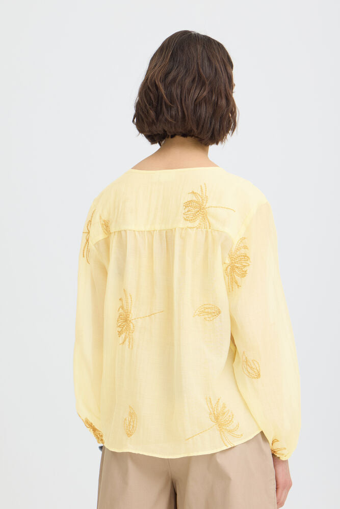 Fransa Wina Shirt - Pastel Yellow