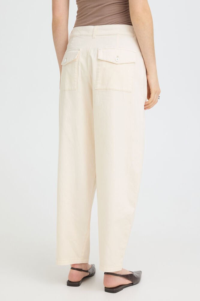 Fransa Twill Pants - Whisper White
