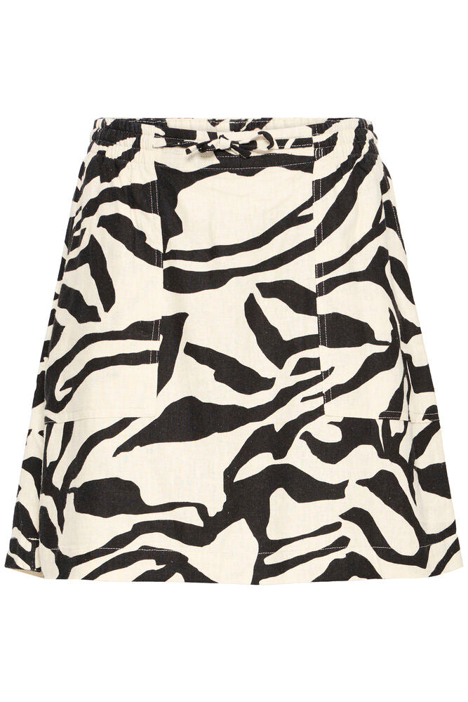 ICHI Linno Skirt - Graphic Animal
