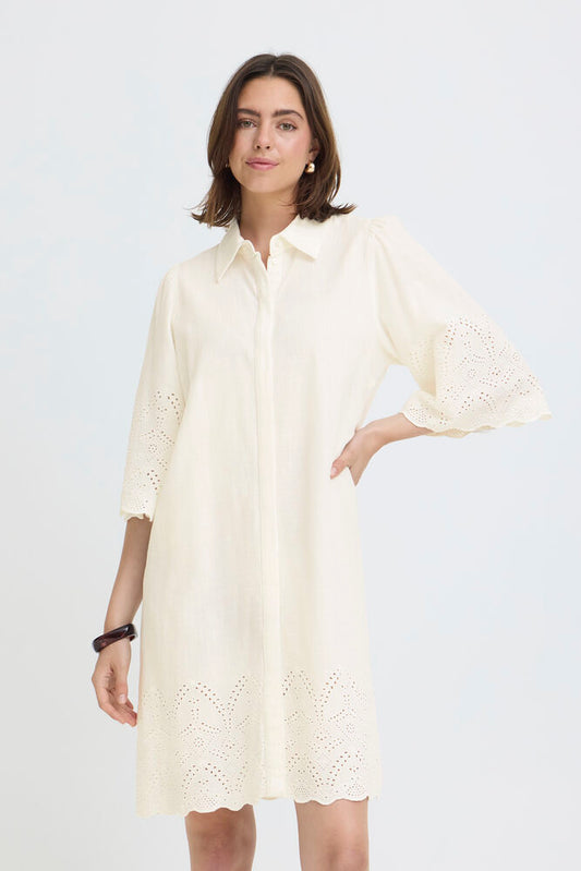 Fransa Rae Dress - Whisper White